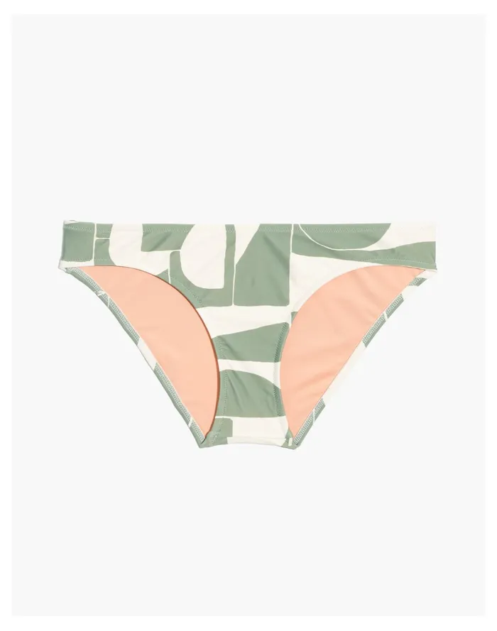 Women Second Wave Classic Bikini Bottom In Mod Shapes Frosted Willow Madewell Swim Women Second Wave Classic Bikini Bottom In Mod Shapes Frosted Willow Madewell Swim