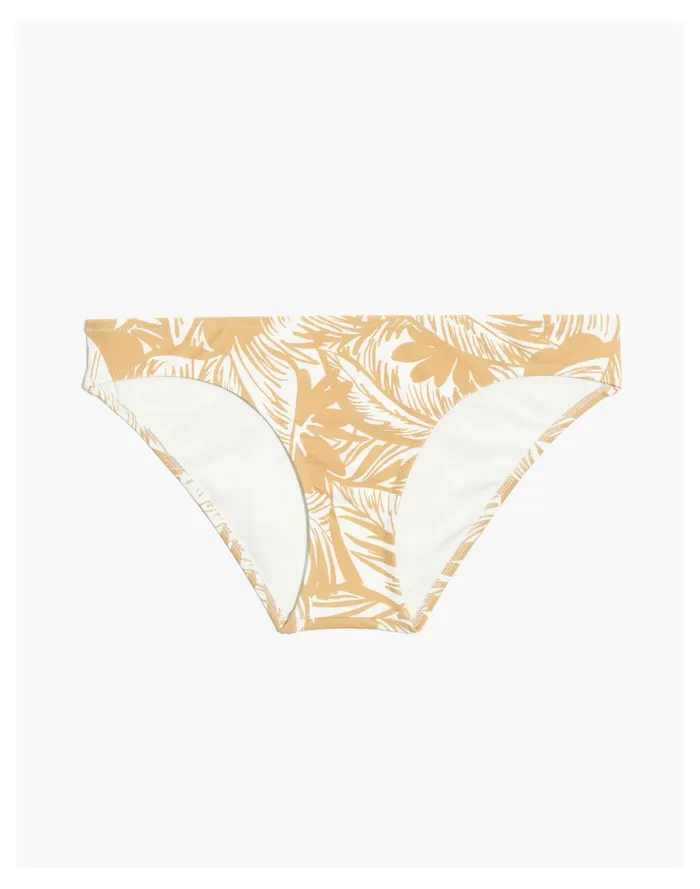 Women Second Wave Classic Bikini Bottom In Palm Leaves Earthen Sand Madewell Swim Women Second Wave Classic Bikini Bottom In Palm Leaves Earthen Sand Madewell Swim