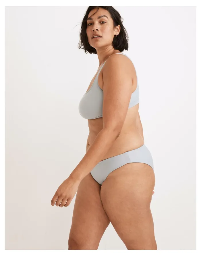Women Second Wave Classic Cheeky Bikini Bottom Dusty Pool Madewell Swim Women Second Wave Classic Cheeky Bikini Bottom Dusty Pool Madewell Swim