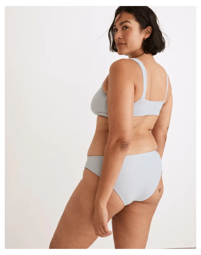 Women Second Wave Classic Cheeky Bikini Bottom Dusty Pool Madewell Swim Women Second Wave Classic Cheeky Bikini Bottom Dusty Pool Madewell Swim