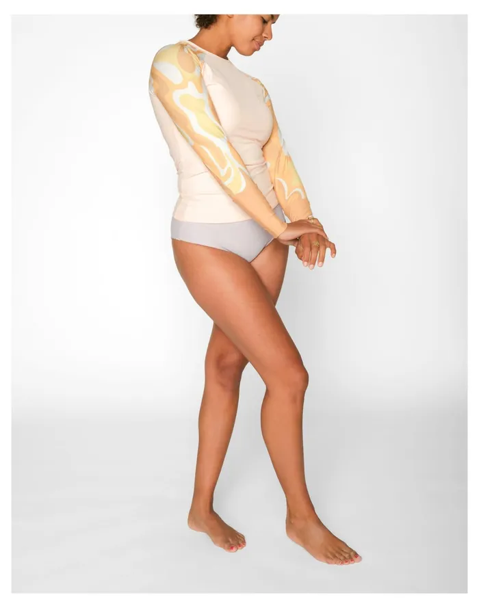 Women Seea Doheny Long Sleeve Rash Guard Yellow Multi Madewell Swim Women Seea Doheny Long Sleeve Rash Guard Yellow Multi Madewell Swim