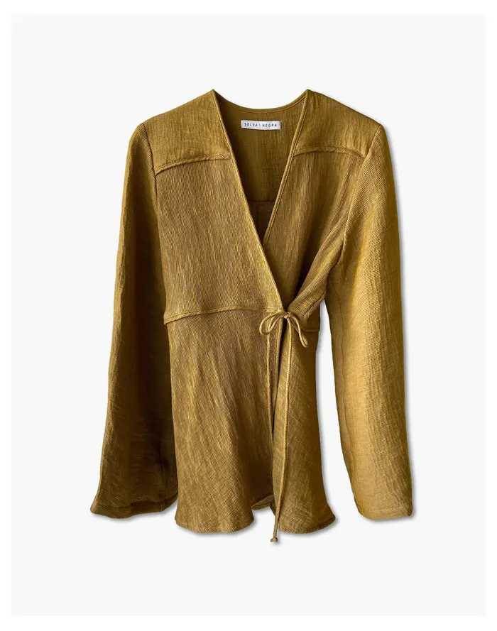 Women SELVA NEGRA Kyoto Blouse Caramel Madewell Tops and Shirts Women SELVA NEGRA Kyoto Blouse Caramel Madewell Tops and Shirts