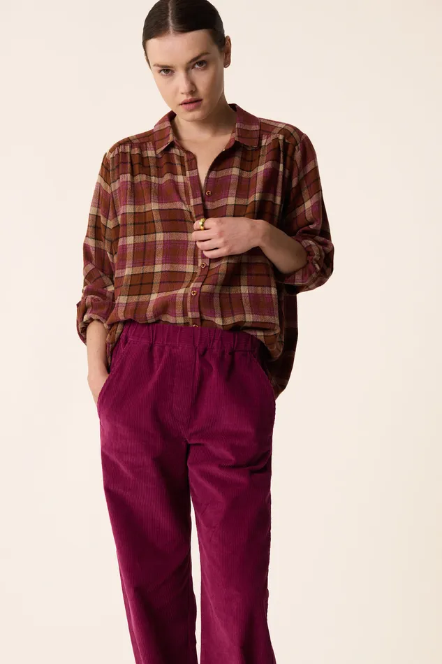 Women Shirt Vioni Matobo Chemise Viscose Et Laine Multicolore Des Petits Hauts Blouses Shirts and Tops