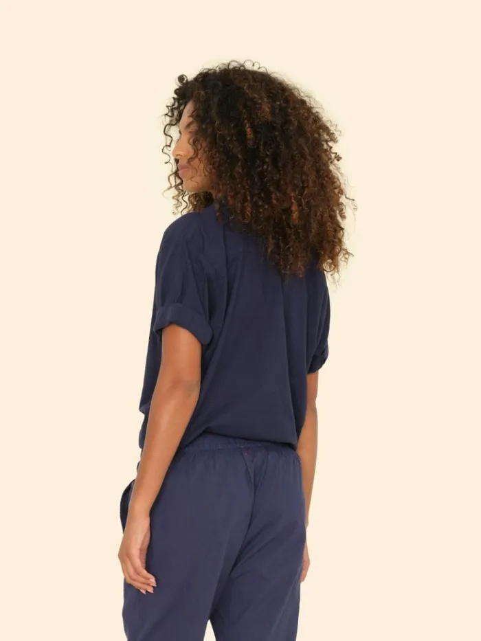 Women Shirts Xirena Navy Channing Shirt