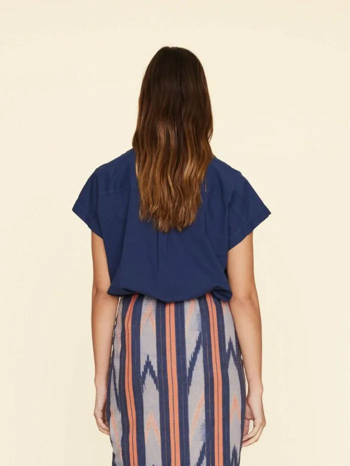 Women Shirts Xirena Navy Homer Shirt