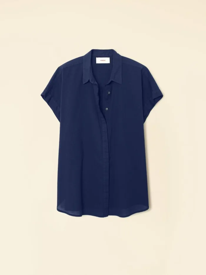 Women Shirts Xirena Navy Homer Shirt