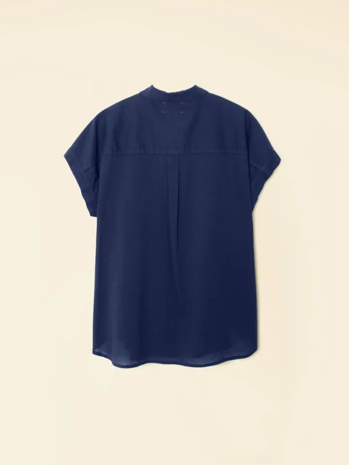 Women Shirts Xirena Navy Homer Shirt