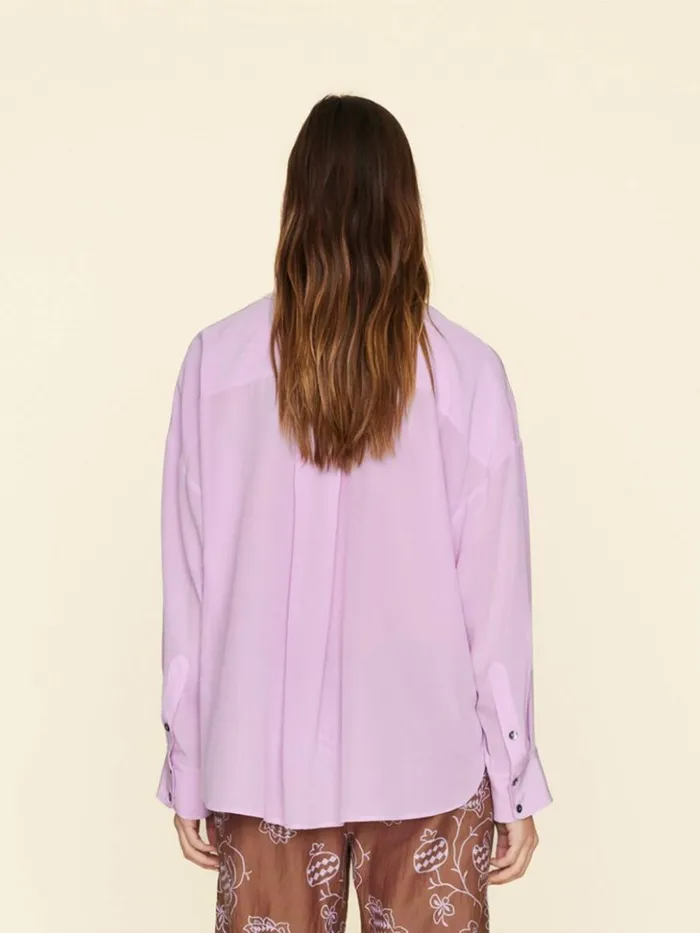 Women Shirts Xirena Orchid Bloom Frances Silk Shirt