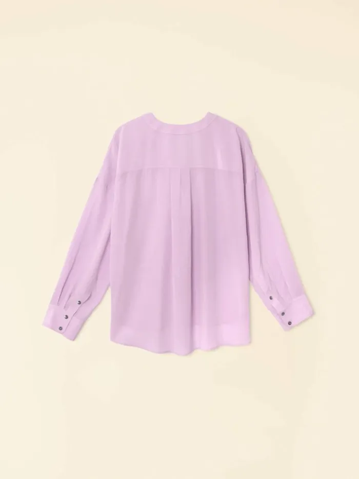 Women Shirts Xirena Orchid Bloom Frances Silk Shirt
