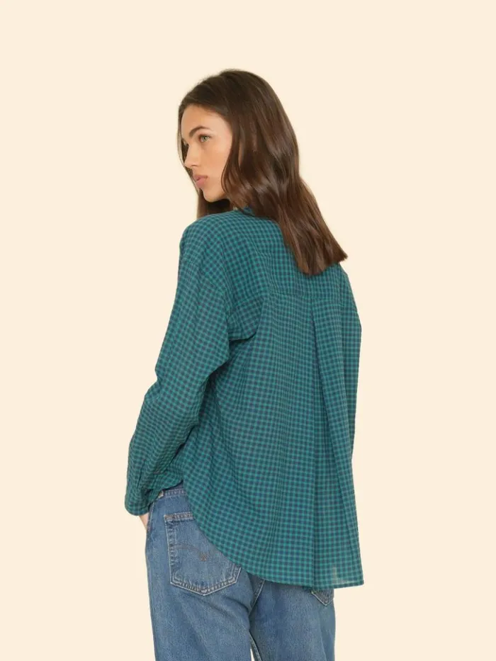 Women Shirts Xirena Pine Sky Jordy Plaid Shirt