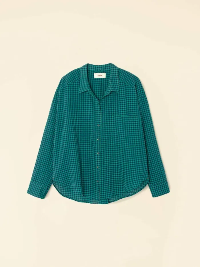 Women Shirts Xirena Pine Sky Jordy Plaid Shirt