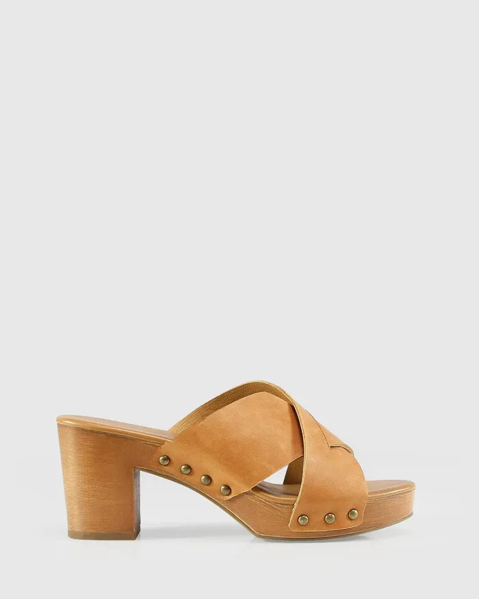 Women Shoes Belle and Bloom Midtown Clog Mule 8211 Tan