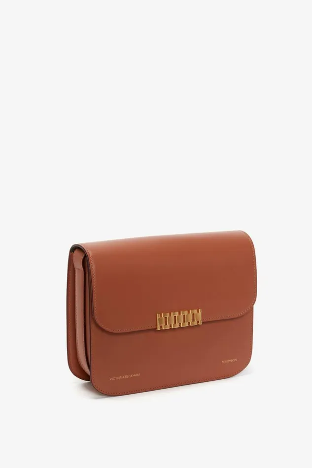 Women Shoulder Bags Victoria Beckham Chain Shoulder Bag In Tan Leather
