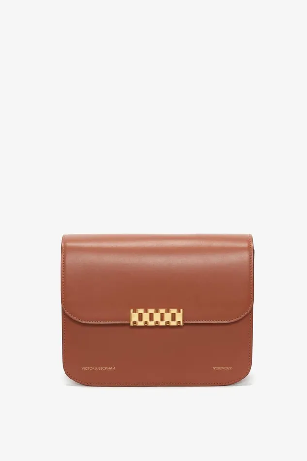 Women Shoulder Bags Victoria Beckham Chain Shoulder Bag In Tan Leather