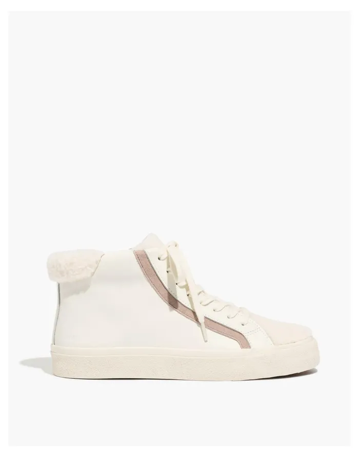 Women Sidewalk High Top Sneakers In Leather Ashen Silver Multi Madewell Sneakers Women Sidewalk High Top Sneakers In Leather Ashen Silver Multi Madewell Sneakers