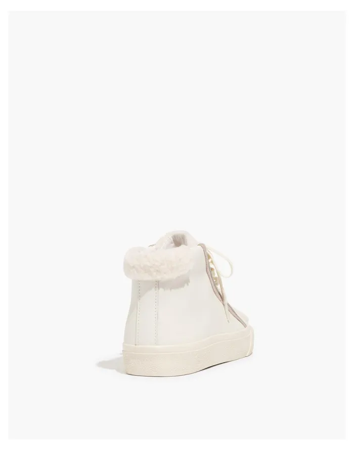 Women Sidewalk High Top Sneakers In Leather Ashen Silver Multi Madewell Sneakers Women Sidewalk High Top Sneakers In Leather Ashen Silver Multi Madewell Sneakers