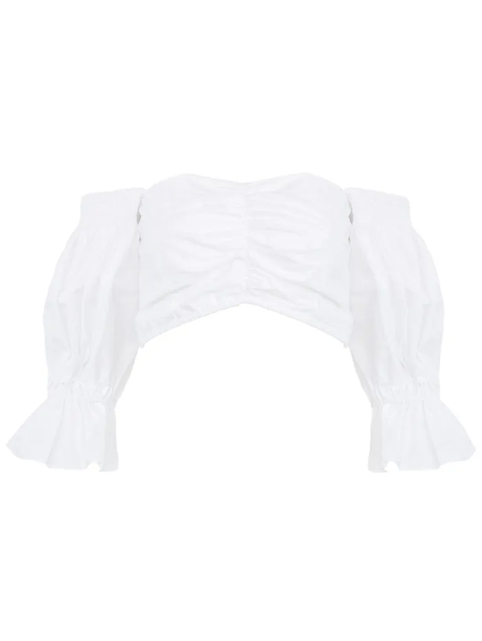 Women Sir The Label 8211 Blair Off Shoulder Top In White The UNDONE Tops
