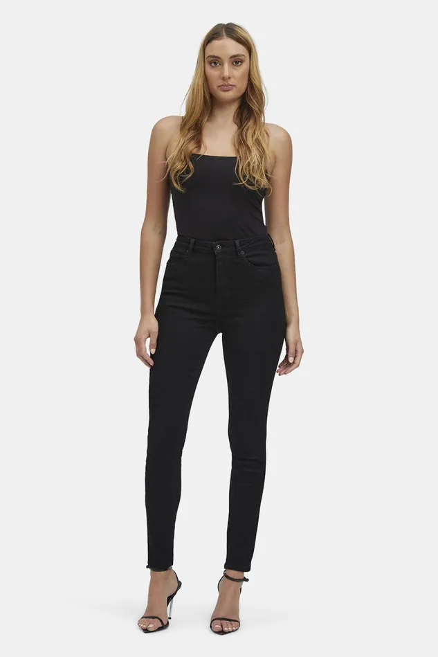 Women Skinny Jeans Bardot Khloe Hi Jeans In Black Black Women Skinny Jeans Bardot Khloe Hi Jeans In Black Black