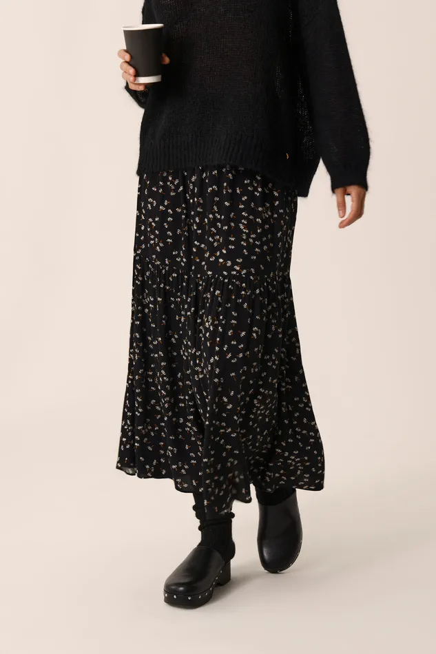 Women Skirt Valana Flit Jupe Viscose Multicolore Des Petits Hauts Dresses and Skirts