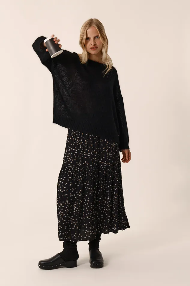 Women Skirt Valana Flit Jupe Viscose Multicolore Des Petits Hauts Dresses and Skirts
