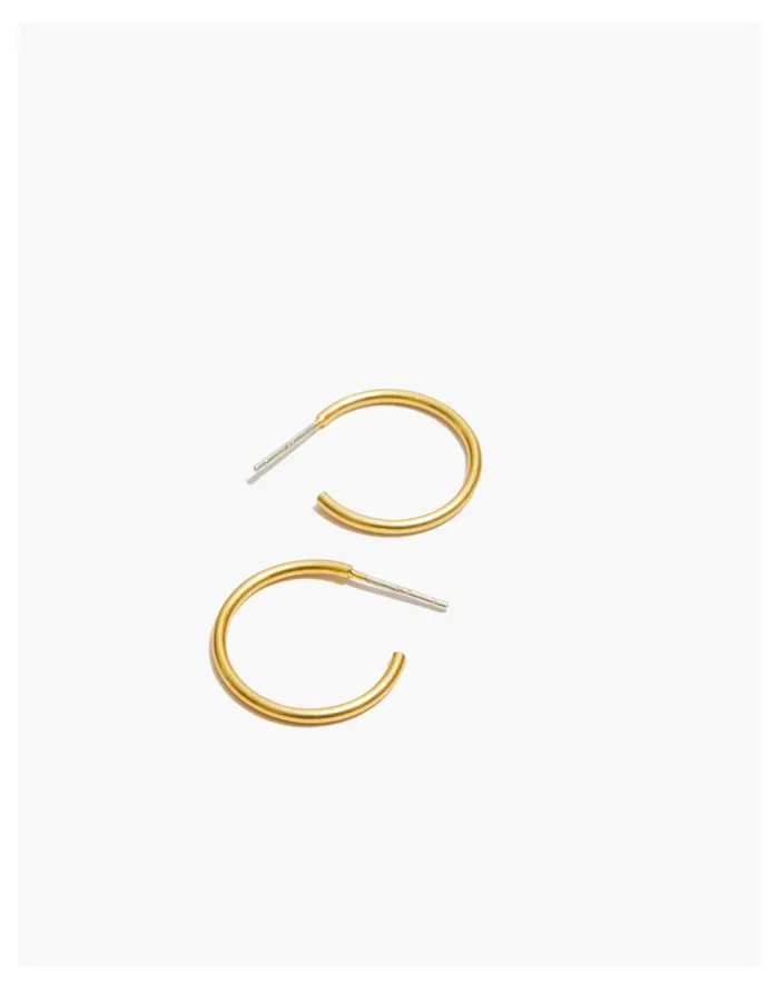 Women Small Hoop Earrings Vintage Gold Madewell Earrings