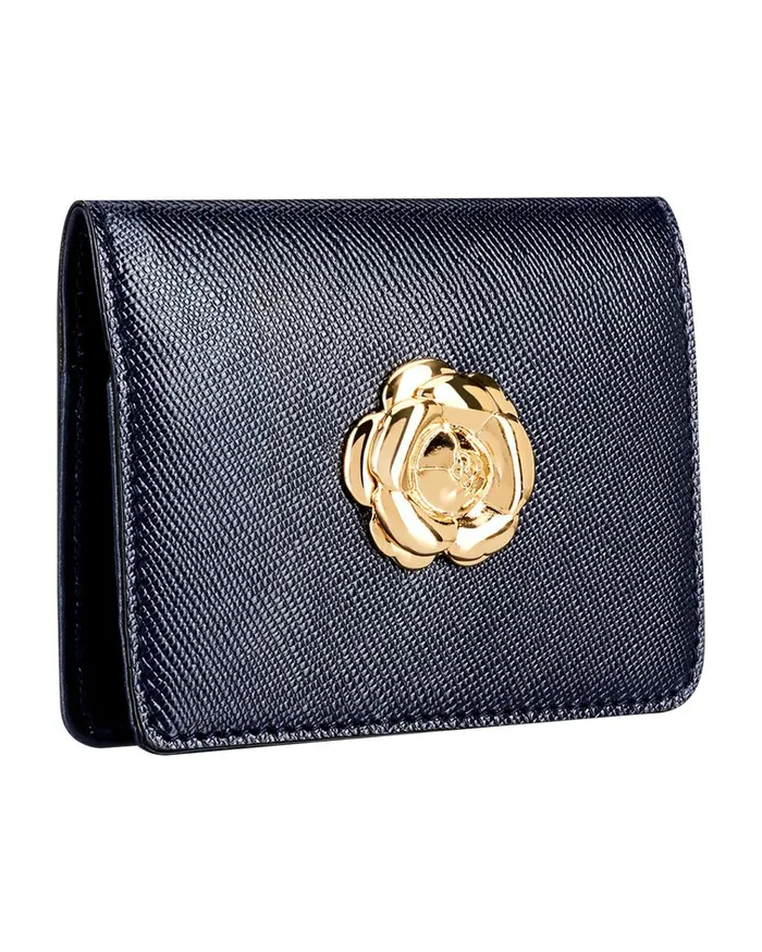 Women Small Leather Goods Oscar De La Renta Navy Card Case Navy Women Small Leather Goods Oscar De La Renta Navy Card Case Navy