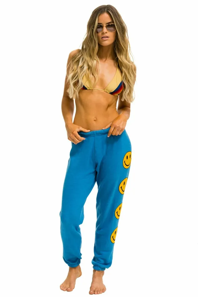 Women SMILEY 2 SWEATPANTS 8211 OCEAN Aviator Nation Sweatpants Women SMILEY 2 SWEATPANTS 8211 OCEAN Aviator Nation Sweatpants
