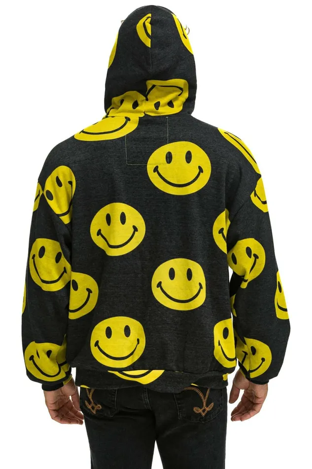 Women SMILEY REPEAT RELAXED PULLOVER HOODIE 8211 BLACK Aviator Nation Hoodies Women SMILEY REPEAT RELAXED PULLOVER HOODIE 8211 BLACK Aviator Nation Hoodies