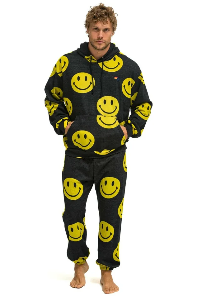 Women SMILEY REPEAT RELAXED PULLOVER HOODIE 8211 BLACK Aviator Nation Hoodies Women SMILEY REPEAT RELAXED PULLOVER HOODIE 8211 BLACK Aviator Nation Hoodies