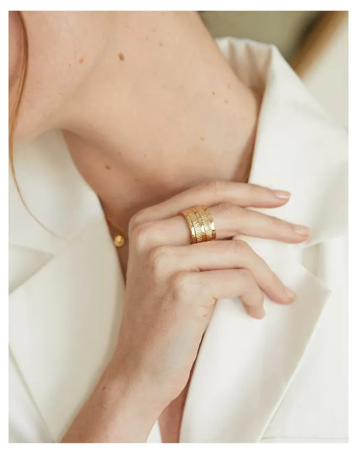 Women SOKO Meta Spinner Ring Gold Madewell Rings Women SOKO Meta Spinner Ring Gold Madewell Rings