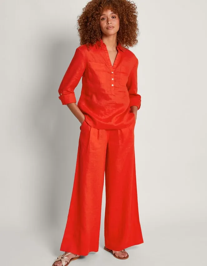Women Solene Wide Leg Trousers Orange Monsoon Casualwear