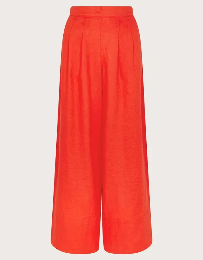 Women Solene Wide Leg Trousers Orange Monsoon Casualwear