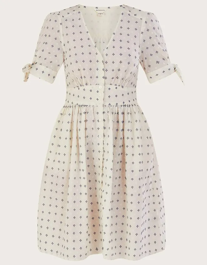 Women Spot Short Dress White Monsoon Dresses