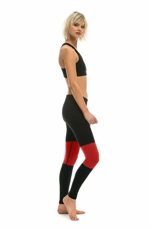 Women SPRINTER FULL LENGTH LEGGINGS 8211 BLACK RED Aviator Nation Leggings Women SPRINTER FULL LENGTH LEGGINGS 8211 BLACK RED Aviator Nation Leggings