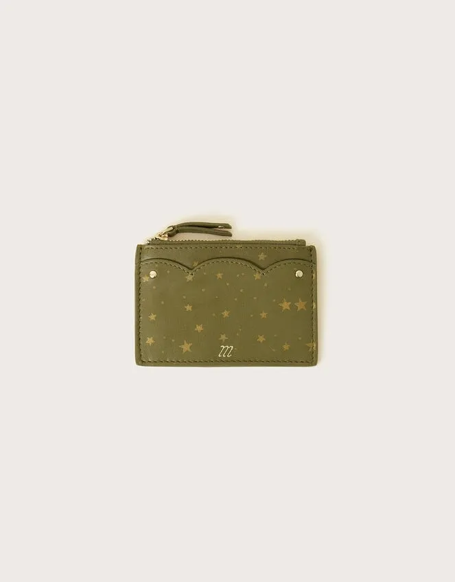 Women Star Scallop Leather Card Holder Monsoon Bags and Purses