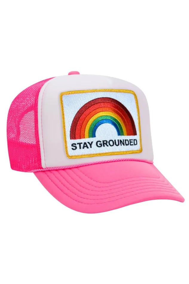 Women STAY GROUNDED TRUCKER HAT Aviator Nation TruckerHats Women STAY GROUNDED TRUCKER HAT Aviator Nation TruckerHats