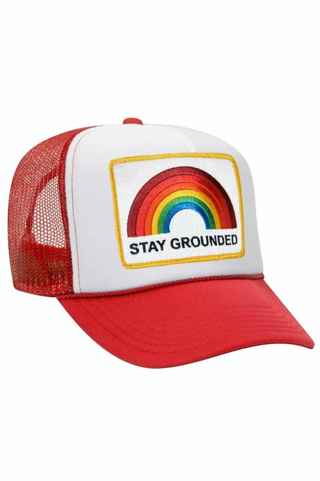 Women STAY GROUNDED TRUCKER HAT Aviator Nation TruckerHats Women STAY GROUNDED TRUCKER HAT Aviator Nation TruckerHats