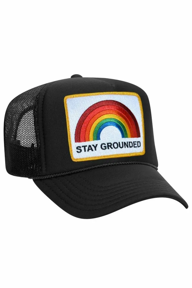 Women STAY GROUNDED TRUCKER HAT Aviator Nation TruckerHats Women STAY GROUNDED TRUCKER HAT Aviator Nation TruckerHats