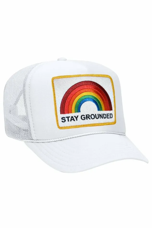 Women STAY GROUNDED TRUCKER HAT Aviator Nation TruckerHats Women STAY GROUNDED TRUCKER HAT Aviator Nation TruckerHats