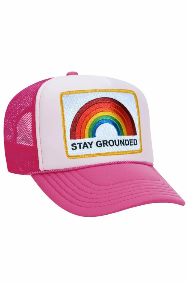 Women STAY GROUNDED TRUCKER HAT Aviator Nation TruckerHats Women STAY GROUNDED TRUCKER HAT Aviator Nation TruckerHats