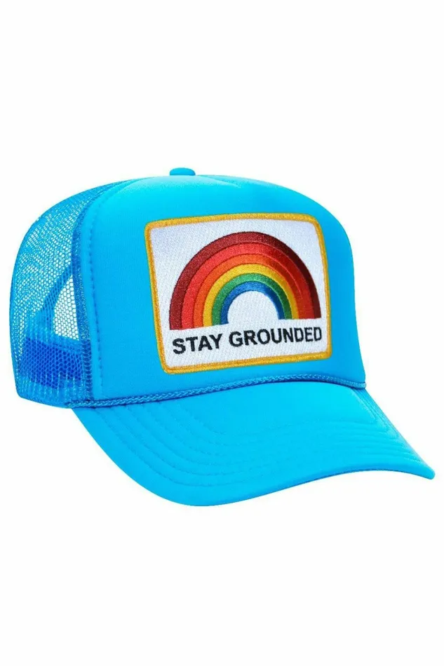 Women STAY GROUNDED TRUCKER HAT Aviator Nation TruckerHats Women STAY GROUNDED TRUCKER HAT Aviator Nation TruckerHats