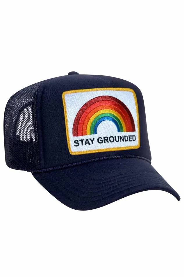 Women STAY GROUNDED TRUCKER HAT Aviator Nation TruckerHats Women STAY GROUNDED TRUCKER HAT Aviator Nation TruckerHats