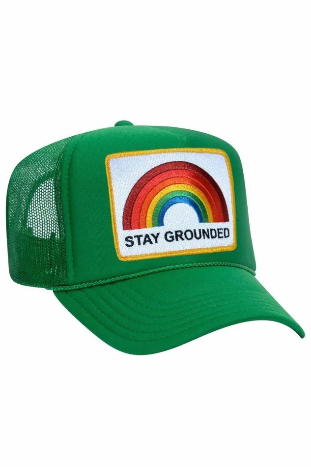 Women STAY GROUNDED TRUCKER HAT Aviator Nation TruckerHats Women STAY GROUNDED TRUCKER HAT Aviator Nation TruckerHats