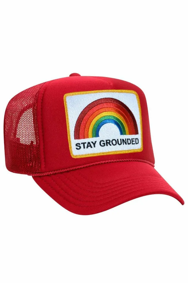 Women STAY GROUNDED TRUCKER HAT Aviator Nation TruckerHats Women STAY GROUNDED TRUCKER HAT Aviator Nation TruckerHats
