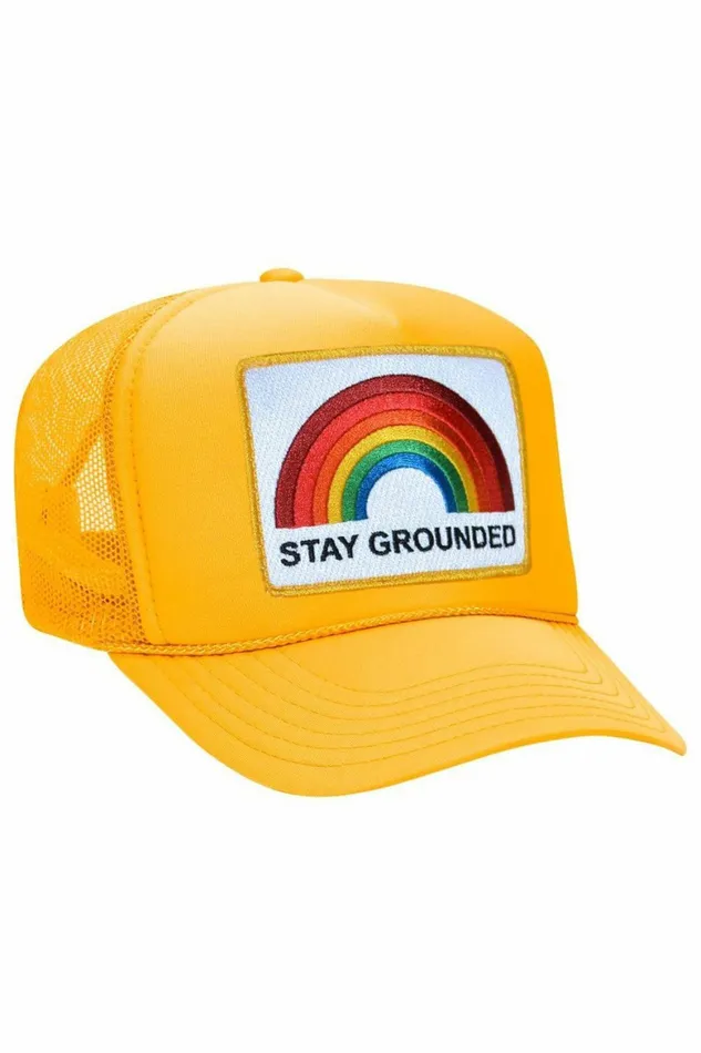 Women STAY GROUNDED TRUCKER HAT Aviator Nation TruckerHats Women STAY GROUNDED TRUCKER HAT Aviator Nation TruckerHats