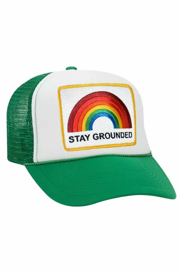 Women STAY GROUNDED TRUCKER HAT Aviator Nation TruckerHats Women STAY GROUNDED TRUCKER HAT Aviator Nation TruckerHats