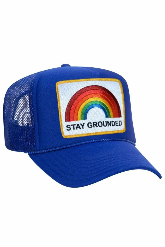 Women STAY GROUNDED TRUCKER HAT Aviator Nation TruckerHats Women STAY GROUNDED TRUCKER HAT Aviator Nation TruckerHats