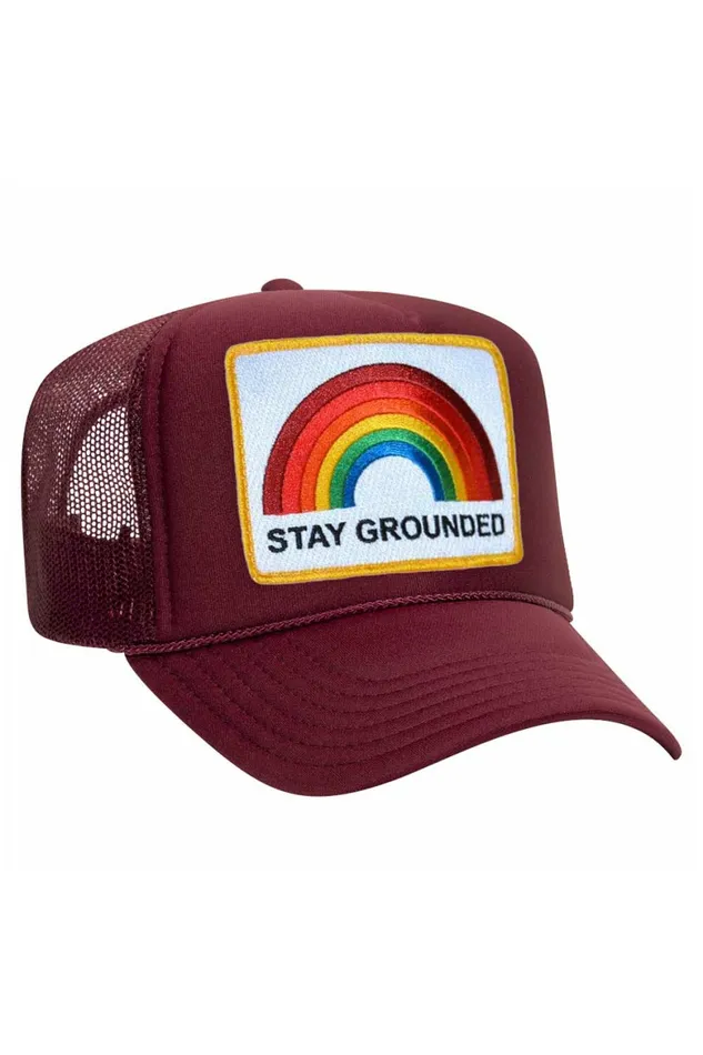 Women STAY GROUNDED TRUCKER HAT Aviator Nation TruckerHats Women STAY GROUNDED TRUCKER HAT Aviator Nation TruckerHats