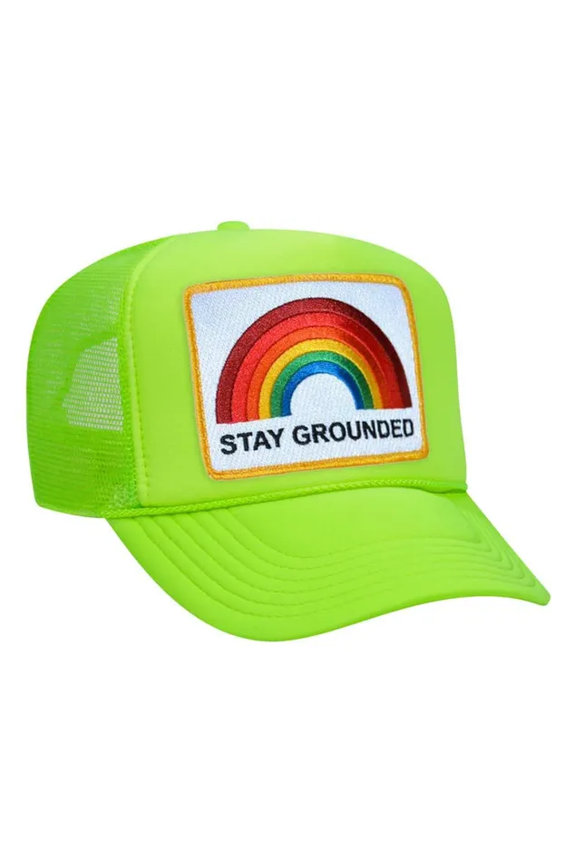 Women STAY GROUNDED TRUCKER HAT Aviator Nation TruckerHats Women STAY GROUNDED TRUCKER HAT Aviator Nation TruckerHats