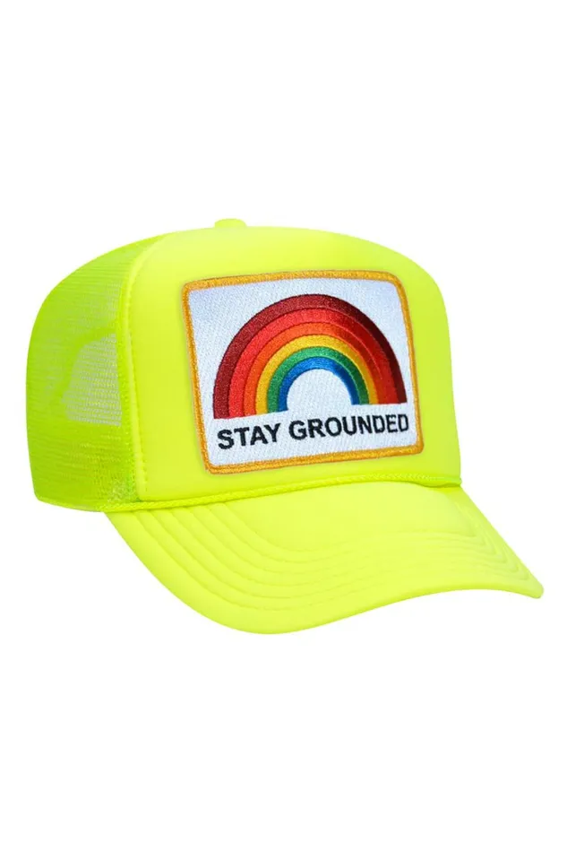 Women STAY GROUNDED TRUCKER HAT Aviator Nation TruckerHats Women STAY GROUNDED TRUCKER HAT Aviator Nation TruckerHats